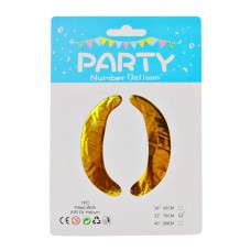Кулька Повітряна Party 76см цифра 0 Золото *10