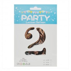 Кулька Повітряна Party 76см цифра 2 Срібло *10
