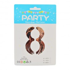 Кулька Повітряна Party 76см цифра 8 Срібло *10