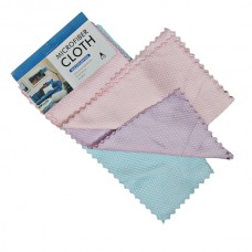 Ганчірка Microfibre д/скляних поверхонь 3шт 30*30см Ромби *12