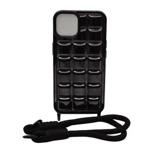 Чохол д/тел силікон iPhone 13 Кольоровий з шнурком